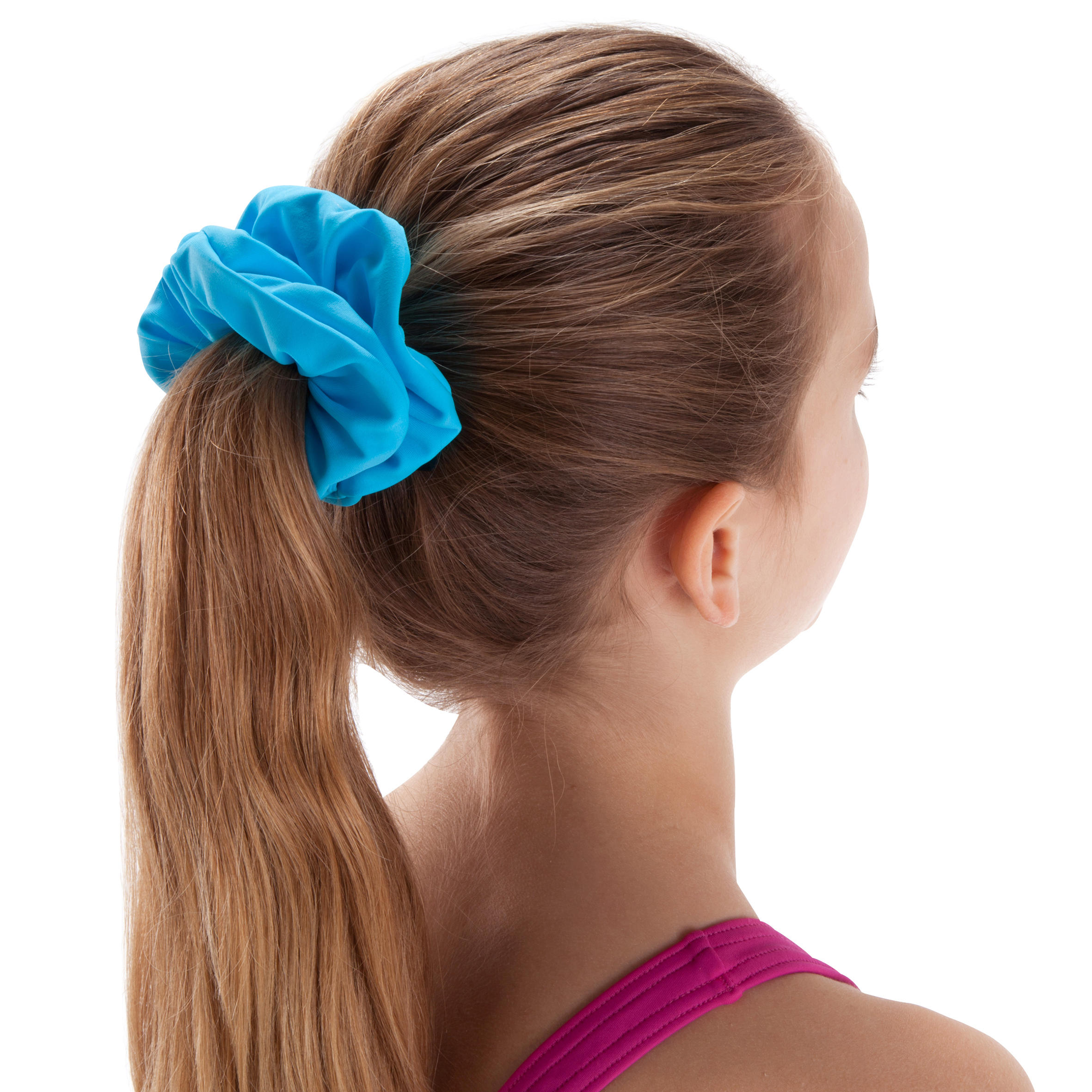 Scrunchie per capelli da nuoto per bambina, blu