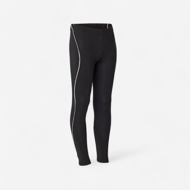 FIETSBROEK VOOR KINDEREN 100 8-14 JAAR ZWART