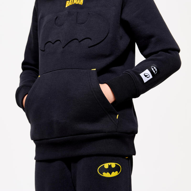 Sweat à capuche enfant coton Batman noir