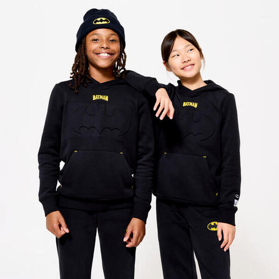 Sweat à capuche enfant coton Batman noir