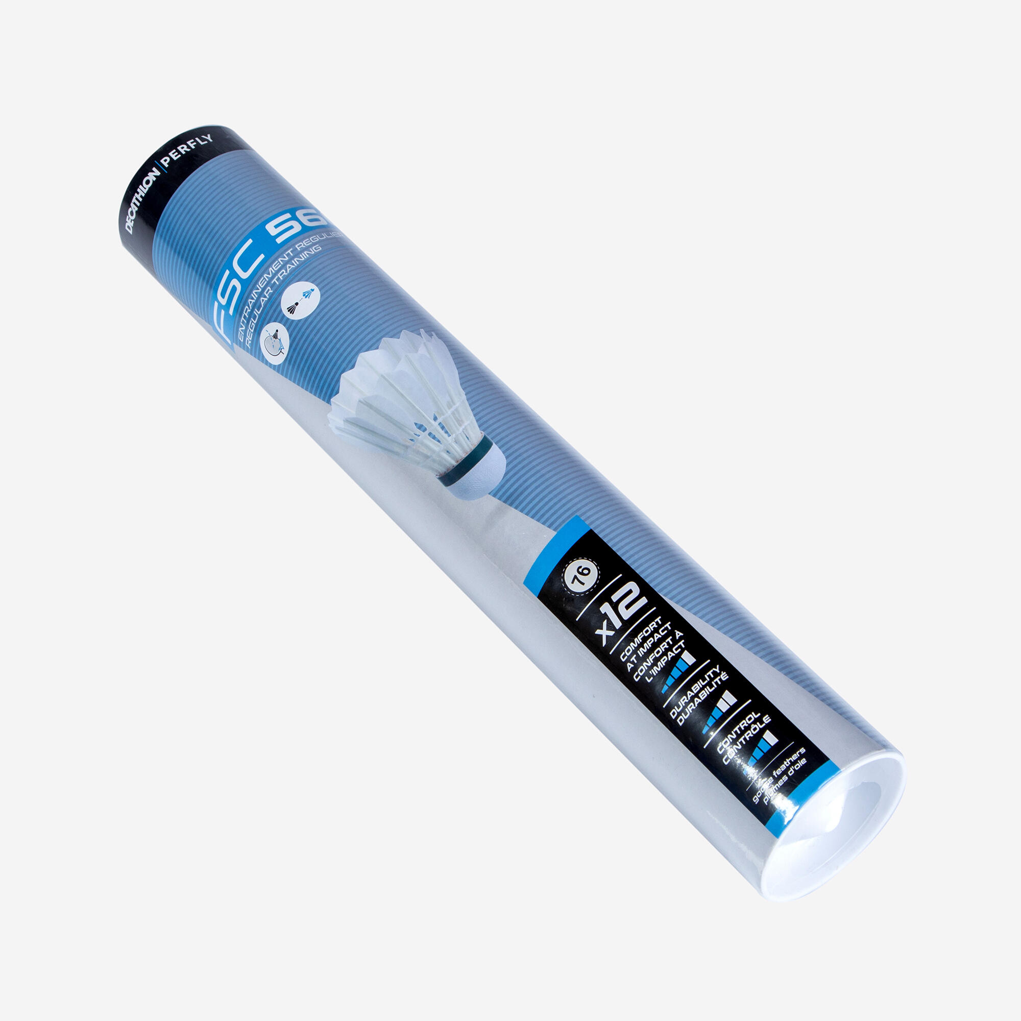 Badminton Feather Shuttlecock 560 Speed 76 x12