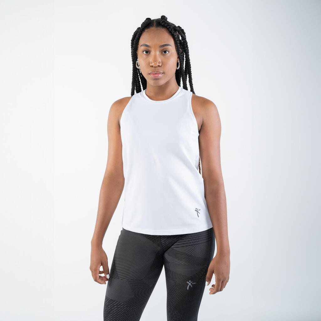Camiseta esqueleto de fitness para Mujer blanco NKI