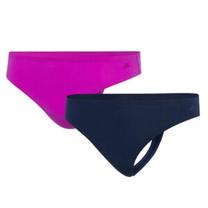 Pack de 2 tangas deportivas sin costuras Mujer Adidas fucsia azul grisáceo