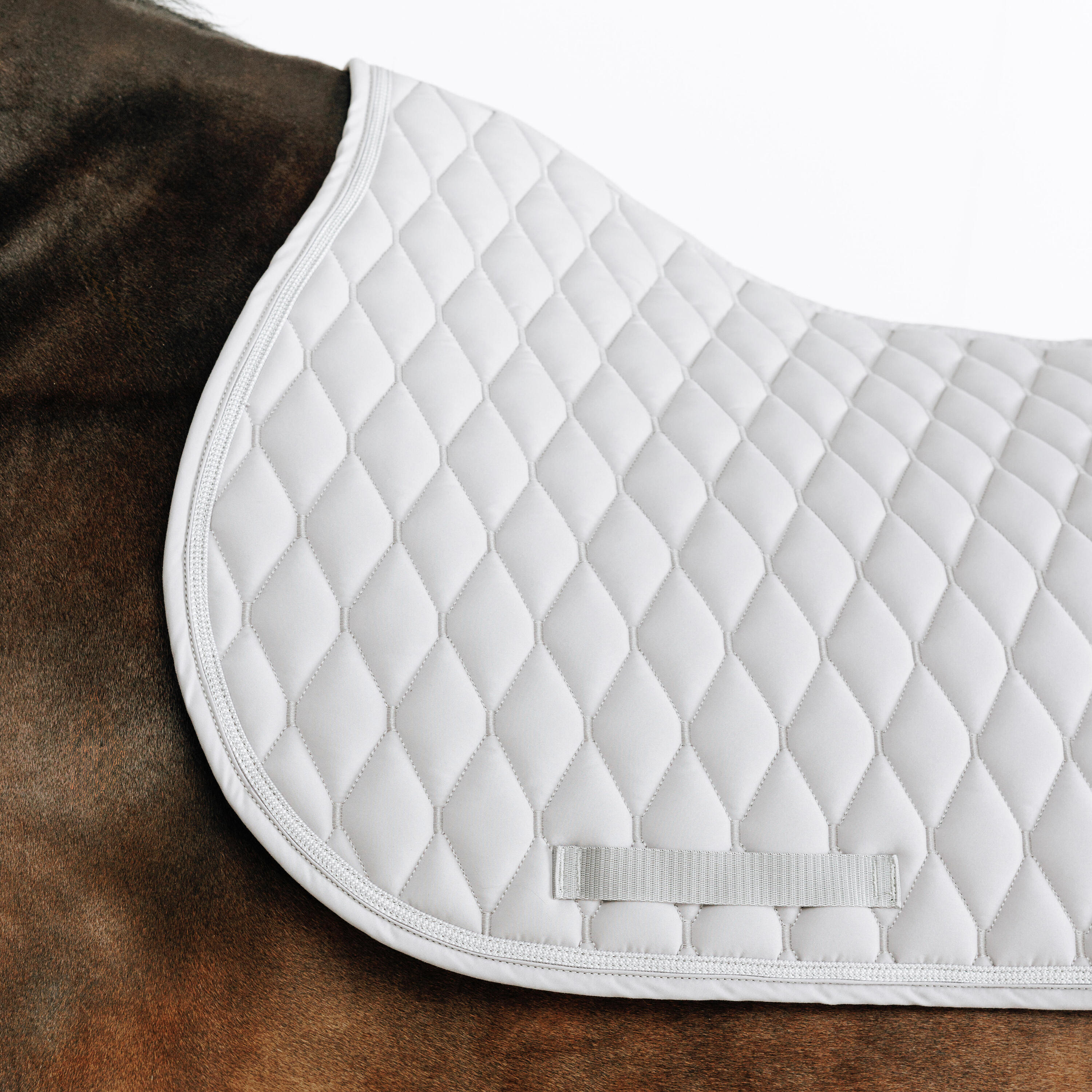 Tapis de selle équitation strass Cheval et Poney - 500 gris 2/4