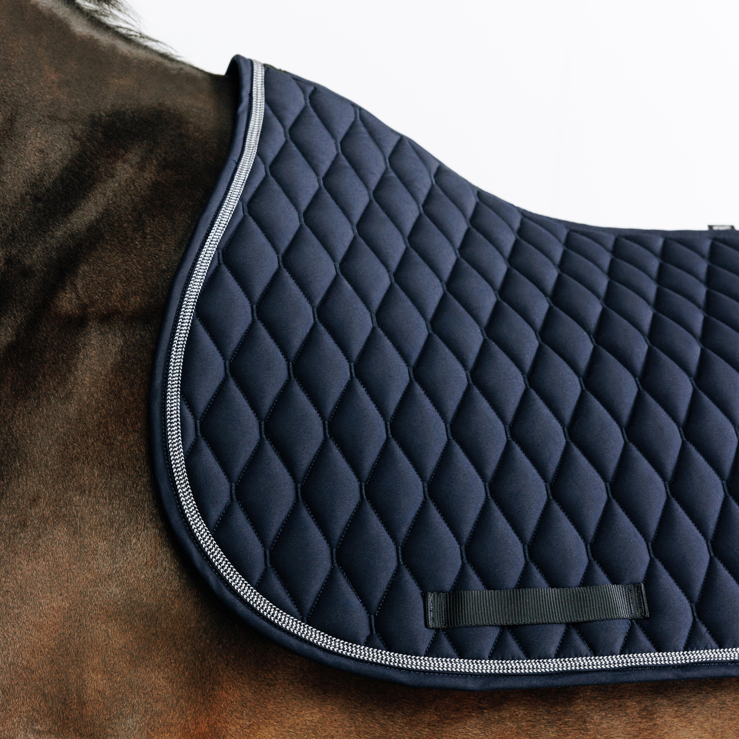 Tapis de selle équitation strass Cheval et Poney - 500 marine 2/4