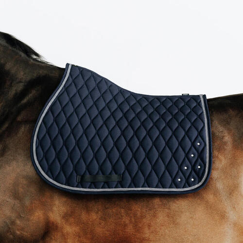 Tapis de selle équitation strass Cheval et Poney - 500 marine