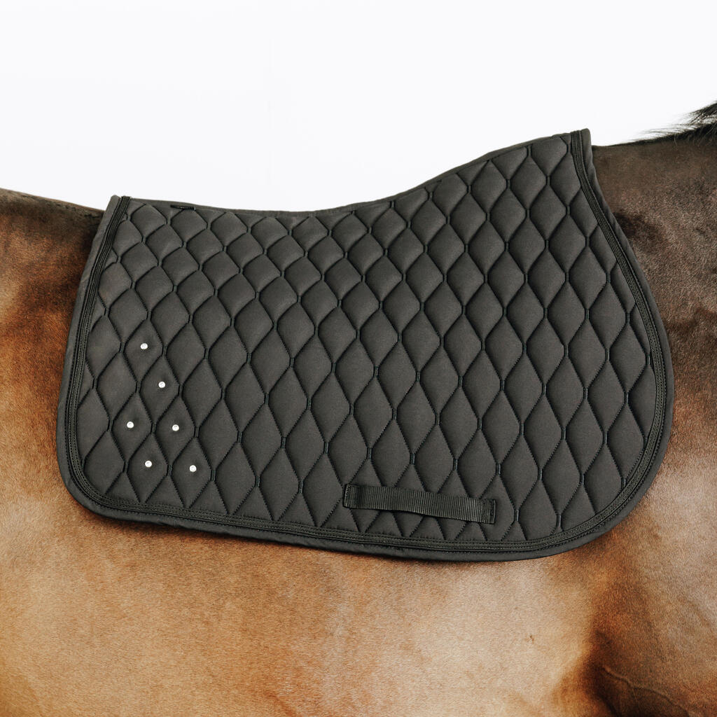 Tapis de selle équitation strass Cheval et Poney - 500 noir
