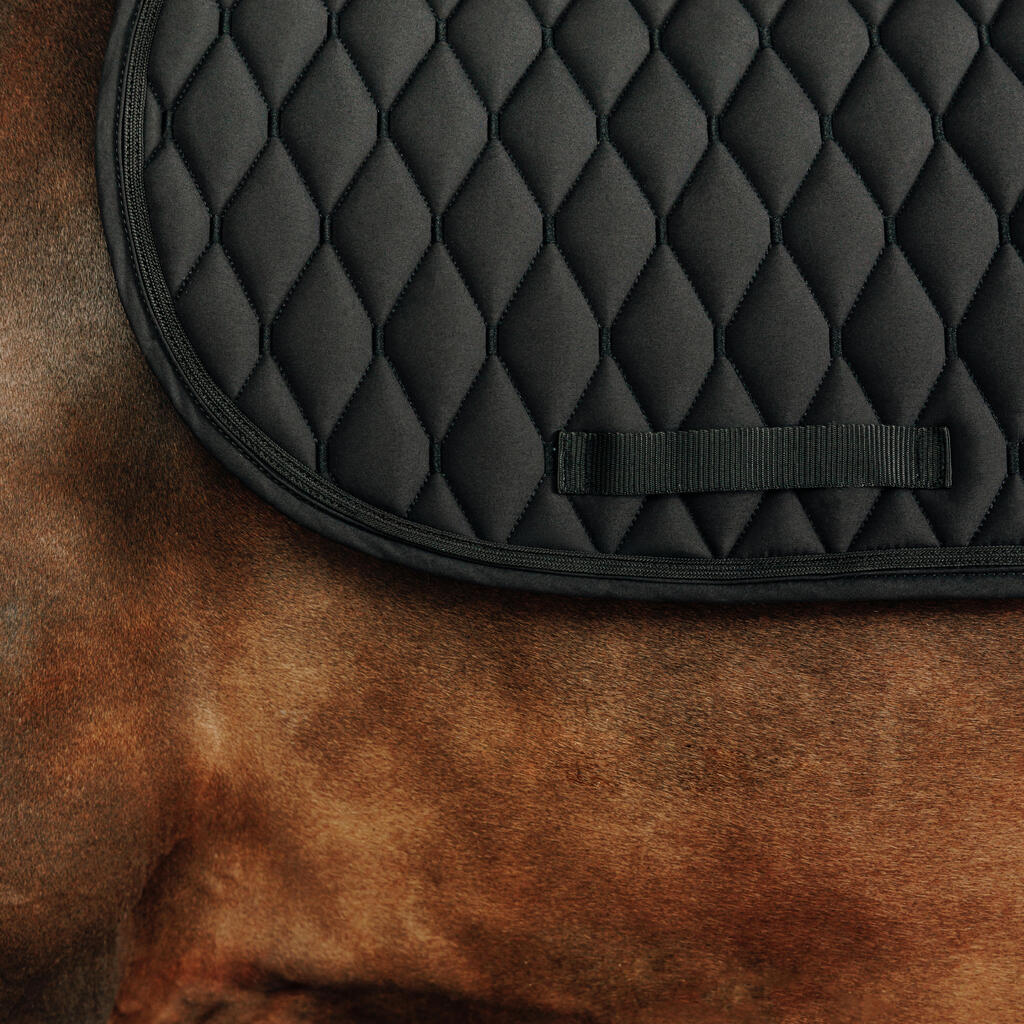Horse Riding Rhinestone Saddle Cloth for Horse and Pony 500 - Black