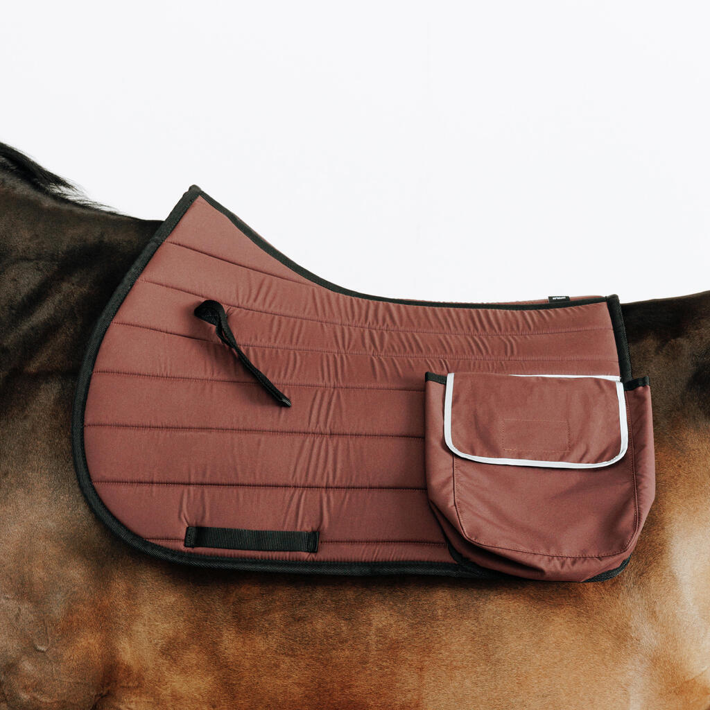 Schabracke Wanderreiten mit Tasche braun