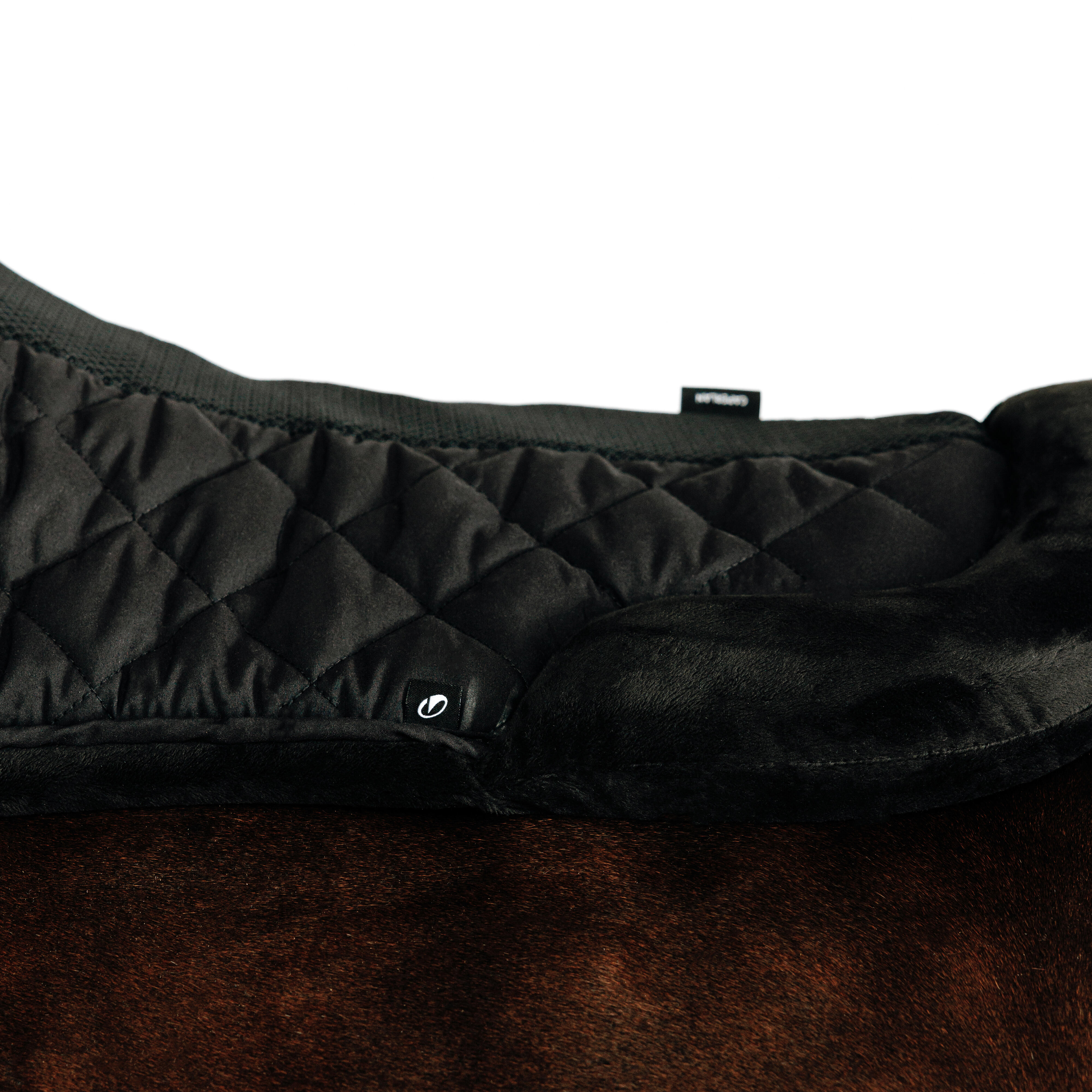 Horseback Riding Synthetic Sheepskin Saddle Pad for Horse and Pony, 500 Black - FOUGANZA