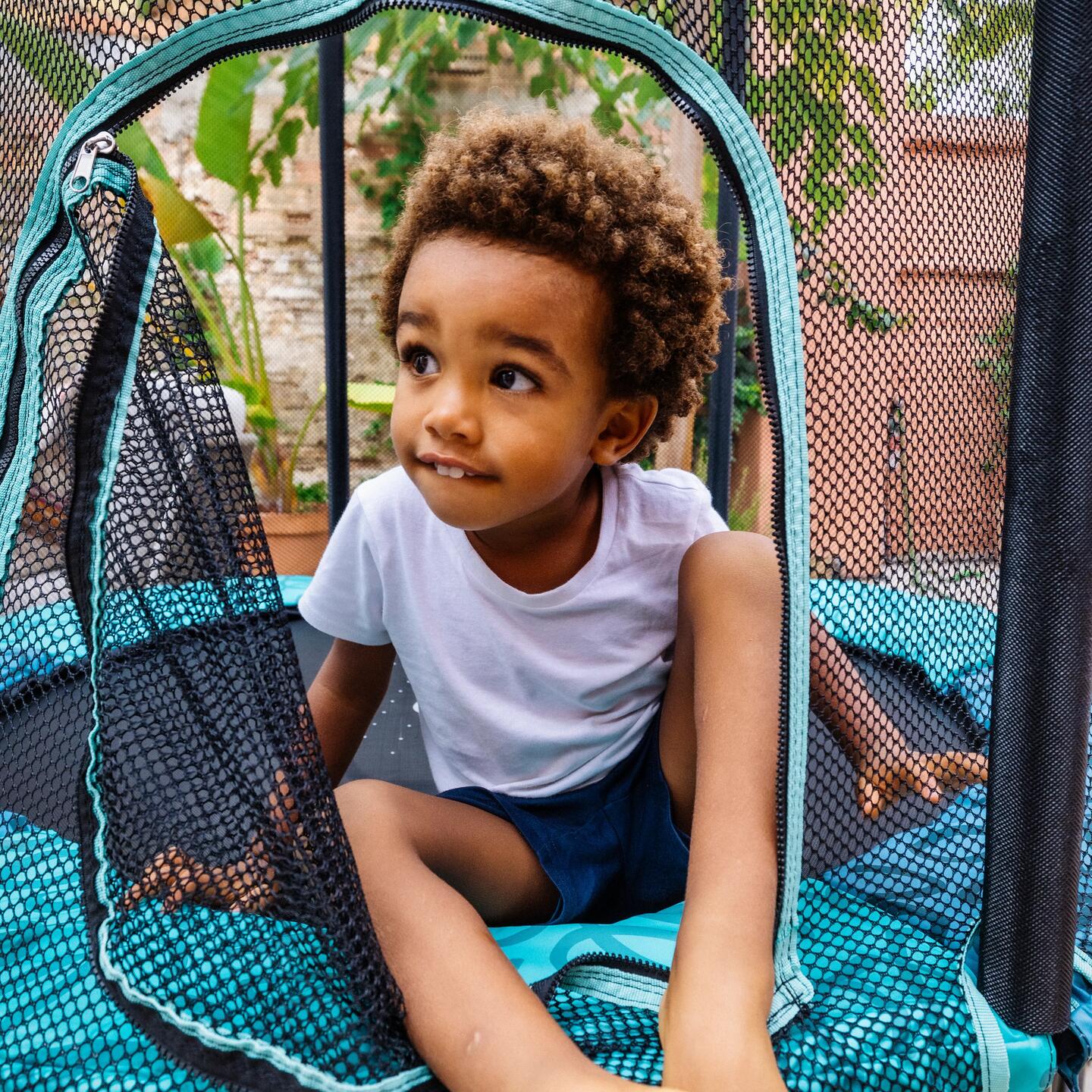 DECATHLON Domyos Trampolin Indoor 140 Image Eingang