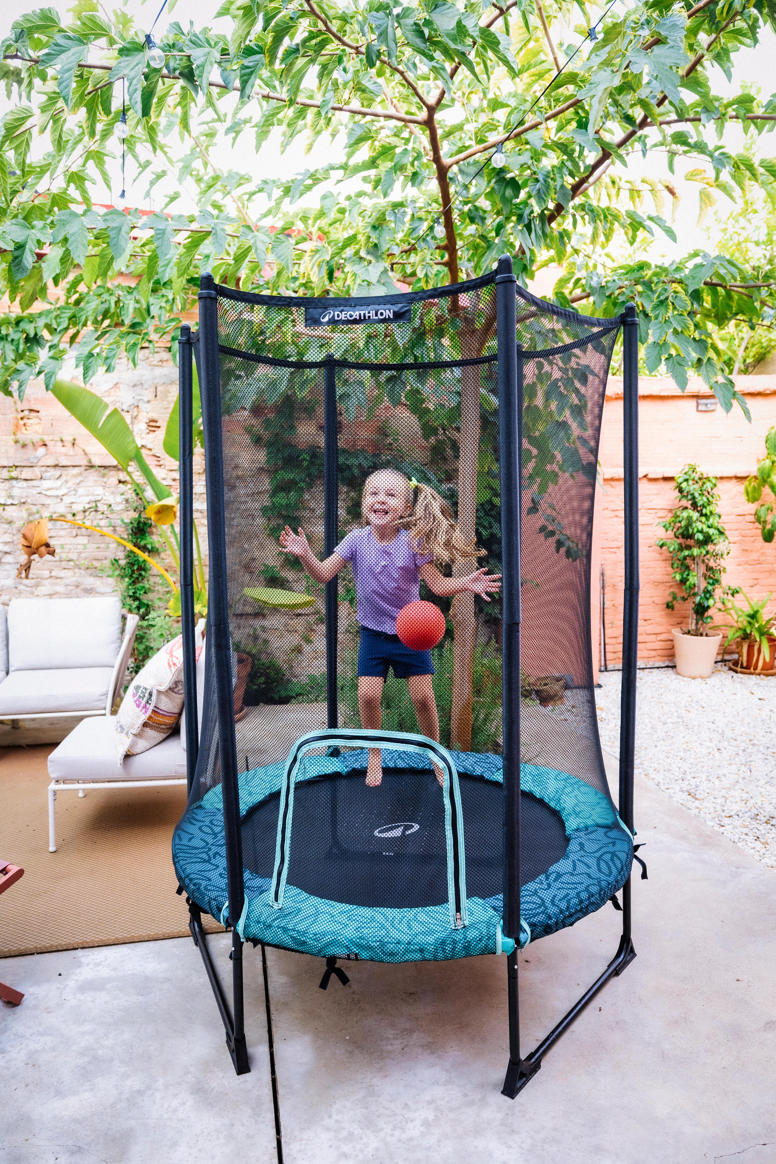 Trampolina domowa z siatką ochronną Domyos 140 11/15