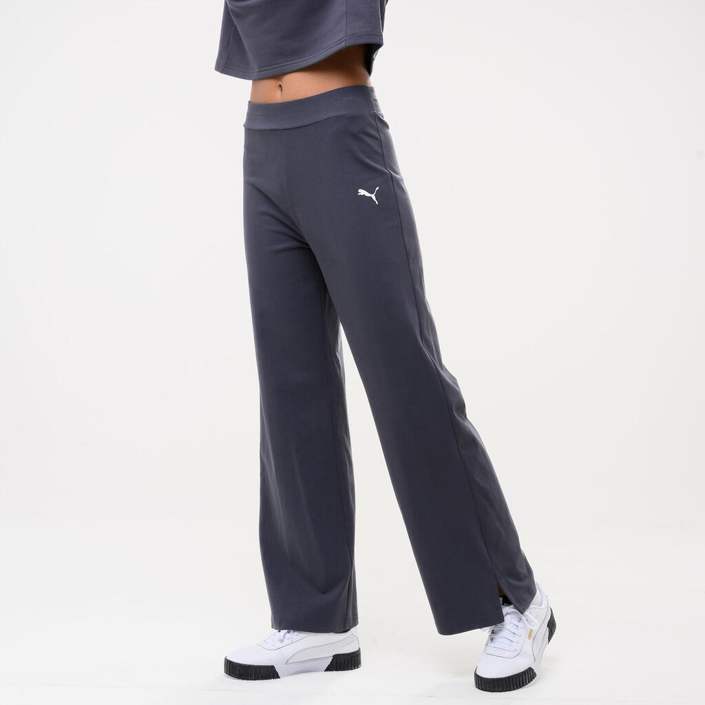 Women's Straight-Leg Cotton Bottoms - Grey