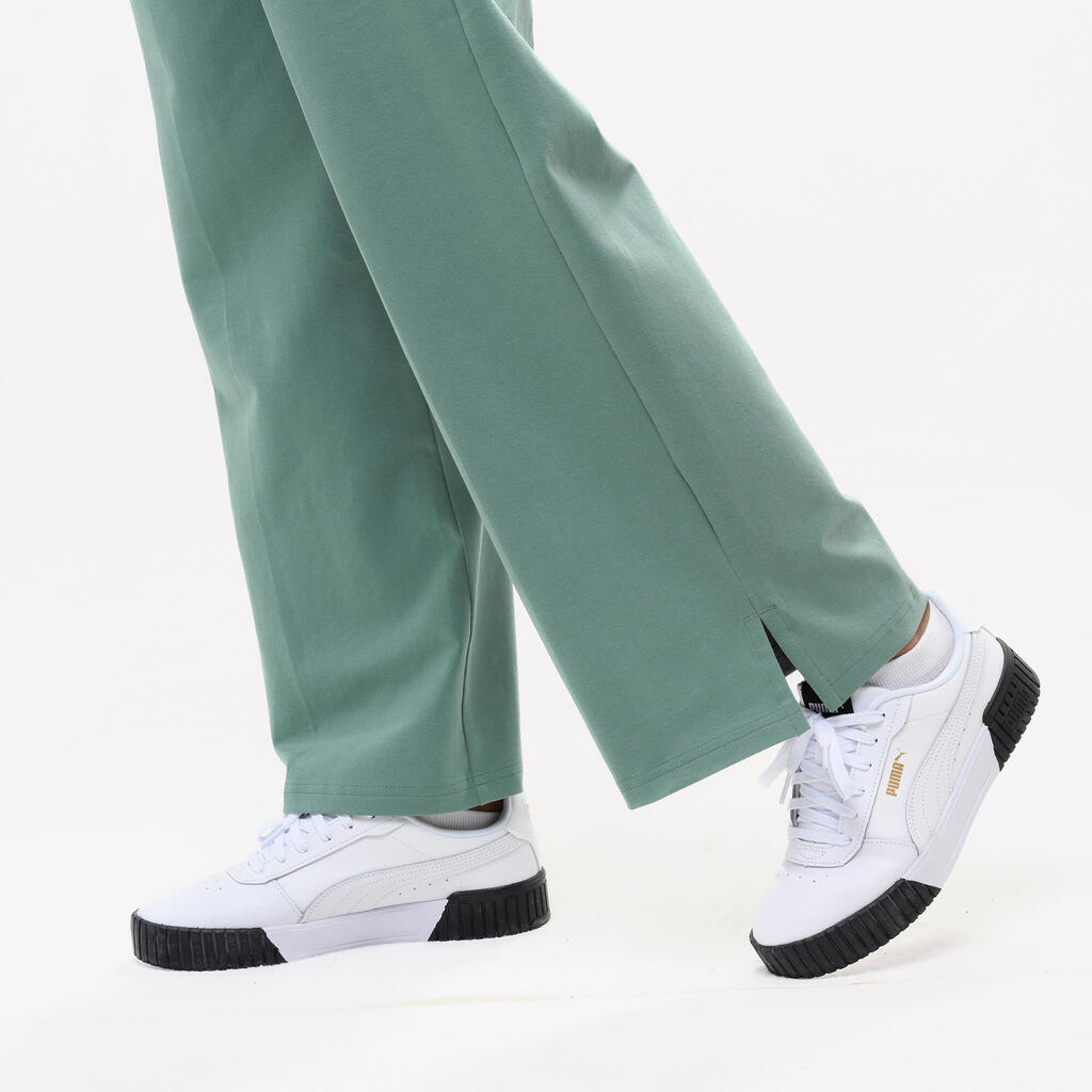 Women's Fitness Straight-Leg Cotton Bottoms - Grey