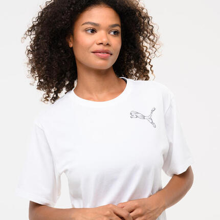 T-Shirt Damen kurz Baumwolle - rosa