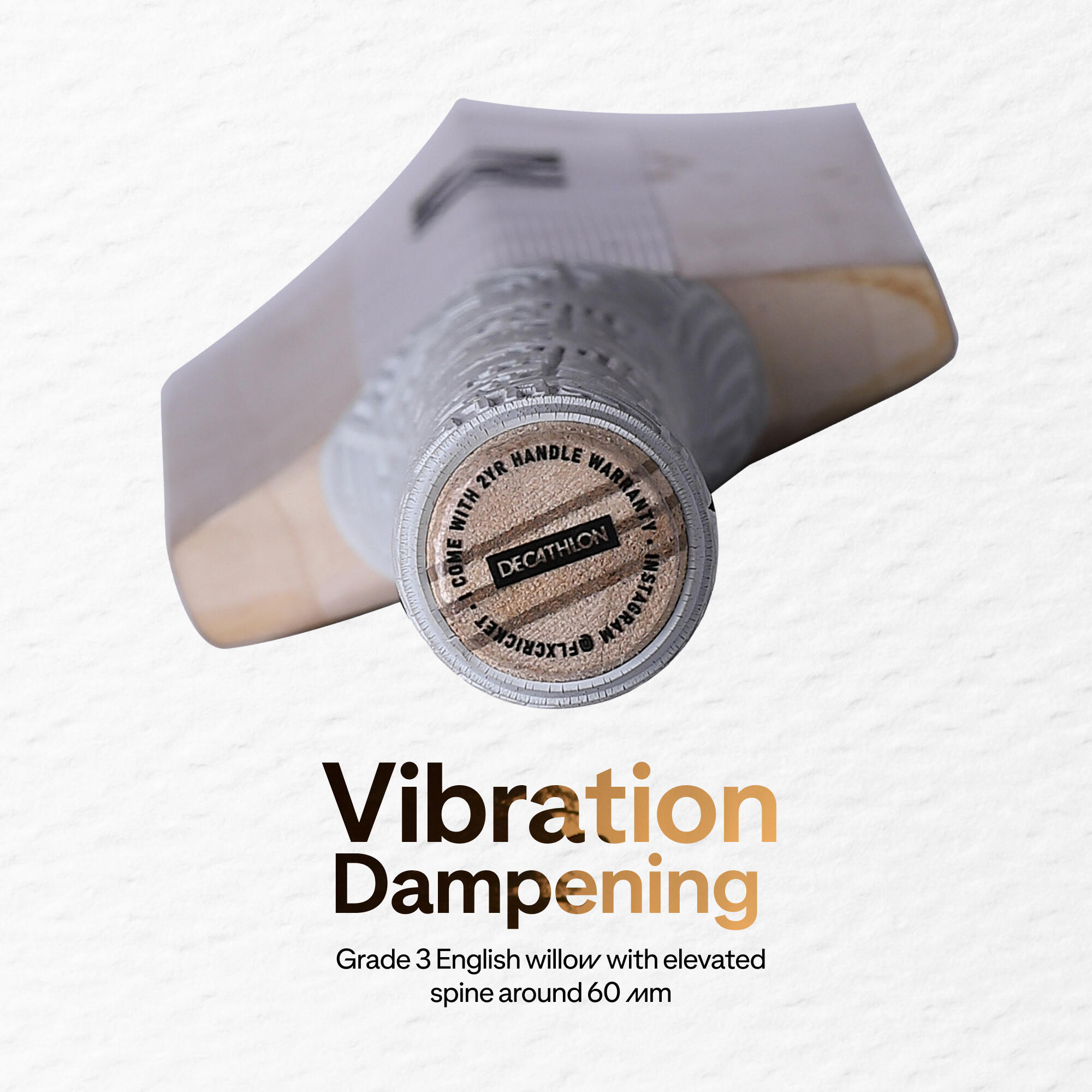 Cricket English Willow Bat SH Grade 3 - White