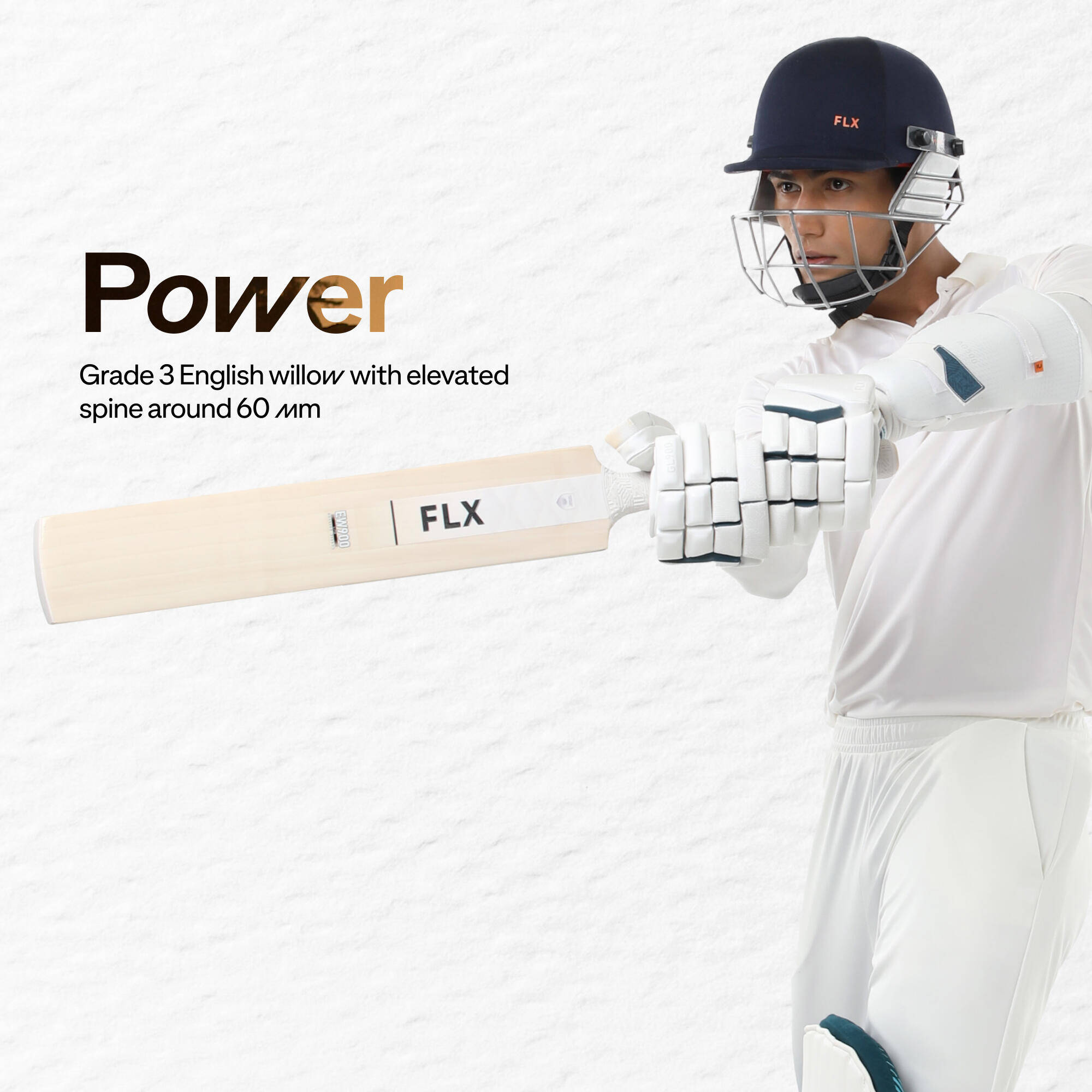 Cricket English Willow Bat SH Grade 3 - White -  4