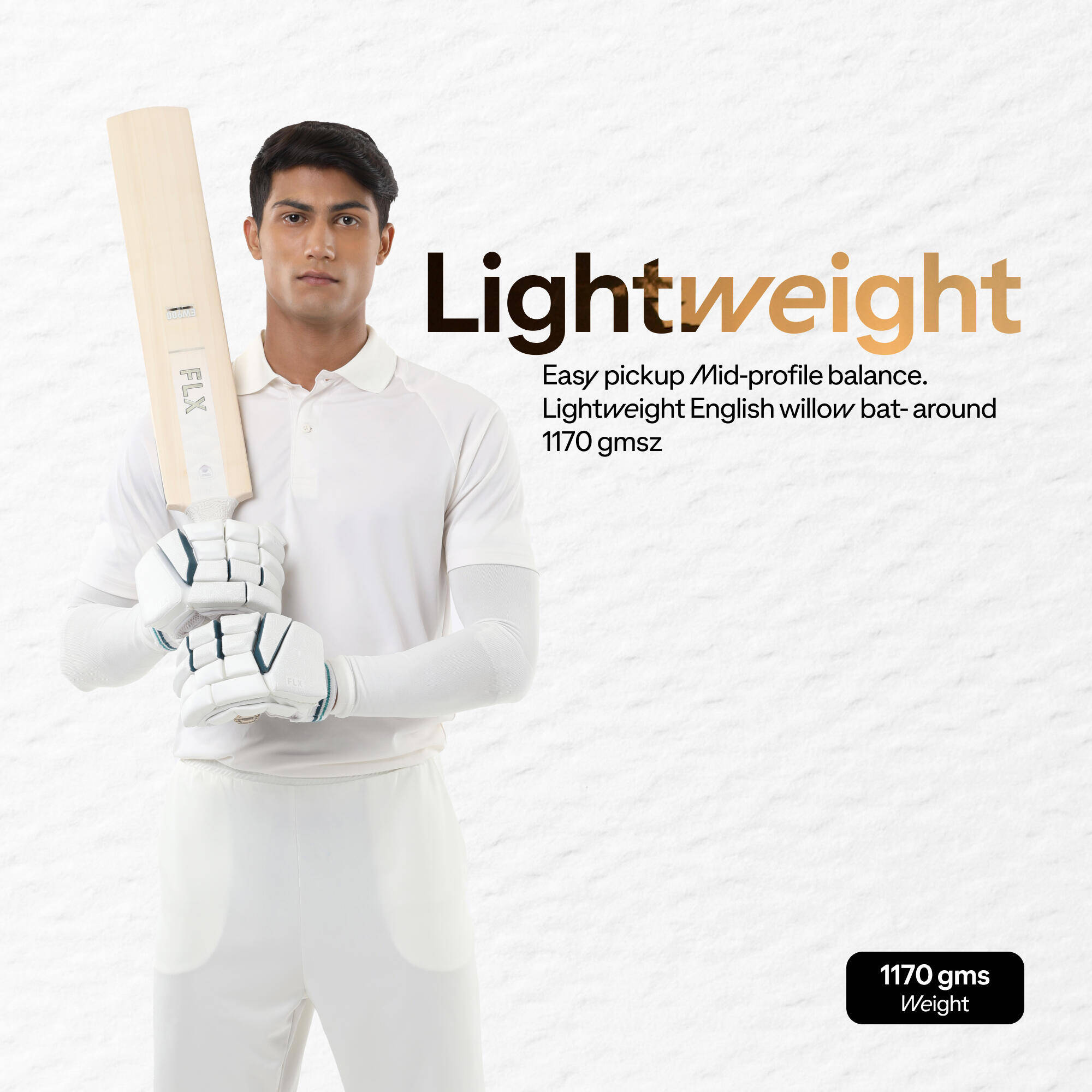 Cricket English Willow Bat SH Grade 3 - White -  3