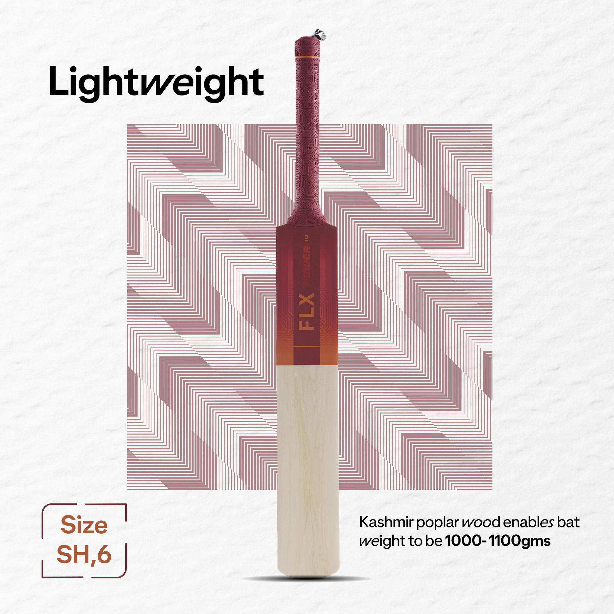 Cricket Bat for Soft & Medium Tennis Ball T500 Power - Red -  2