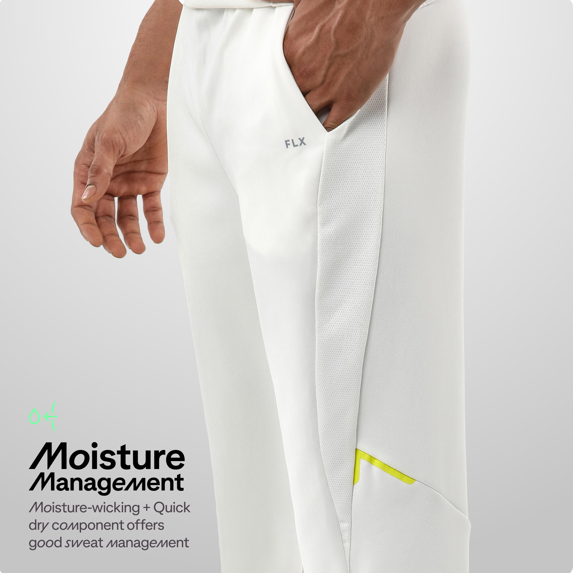 Men's Cricket Abrasion Resistant Trouser TS 900 DRB White Durable & Stretchable