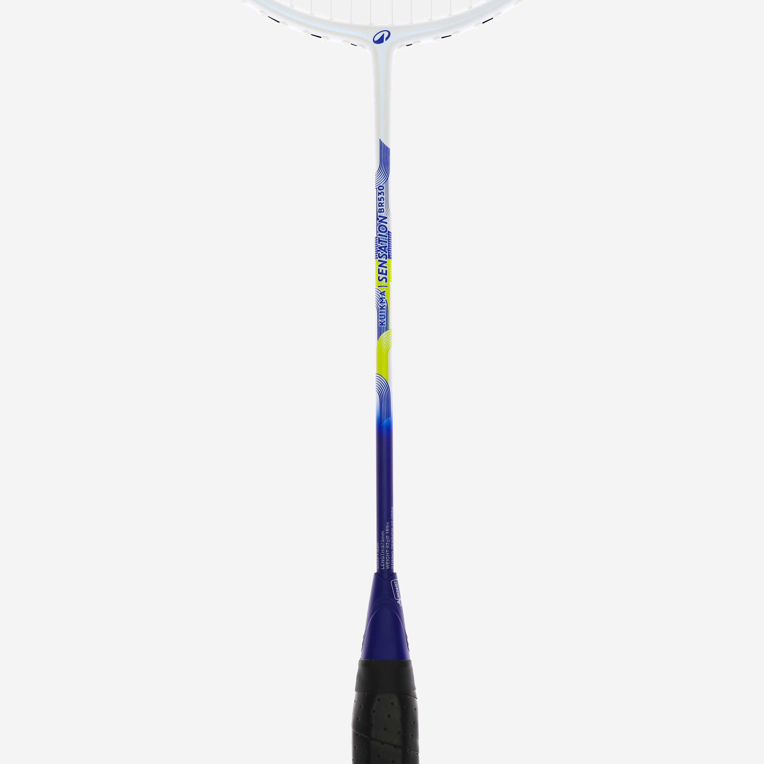 ADULT BADMINTON RACKET BR SENSATION 530 WHITE -  4