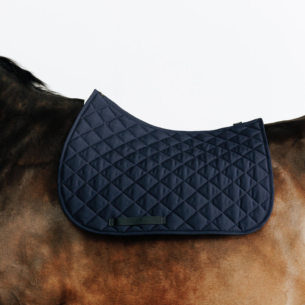 Tapis de selle équitation cheval - 100 marine