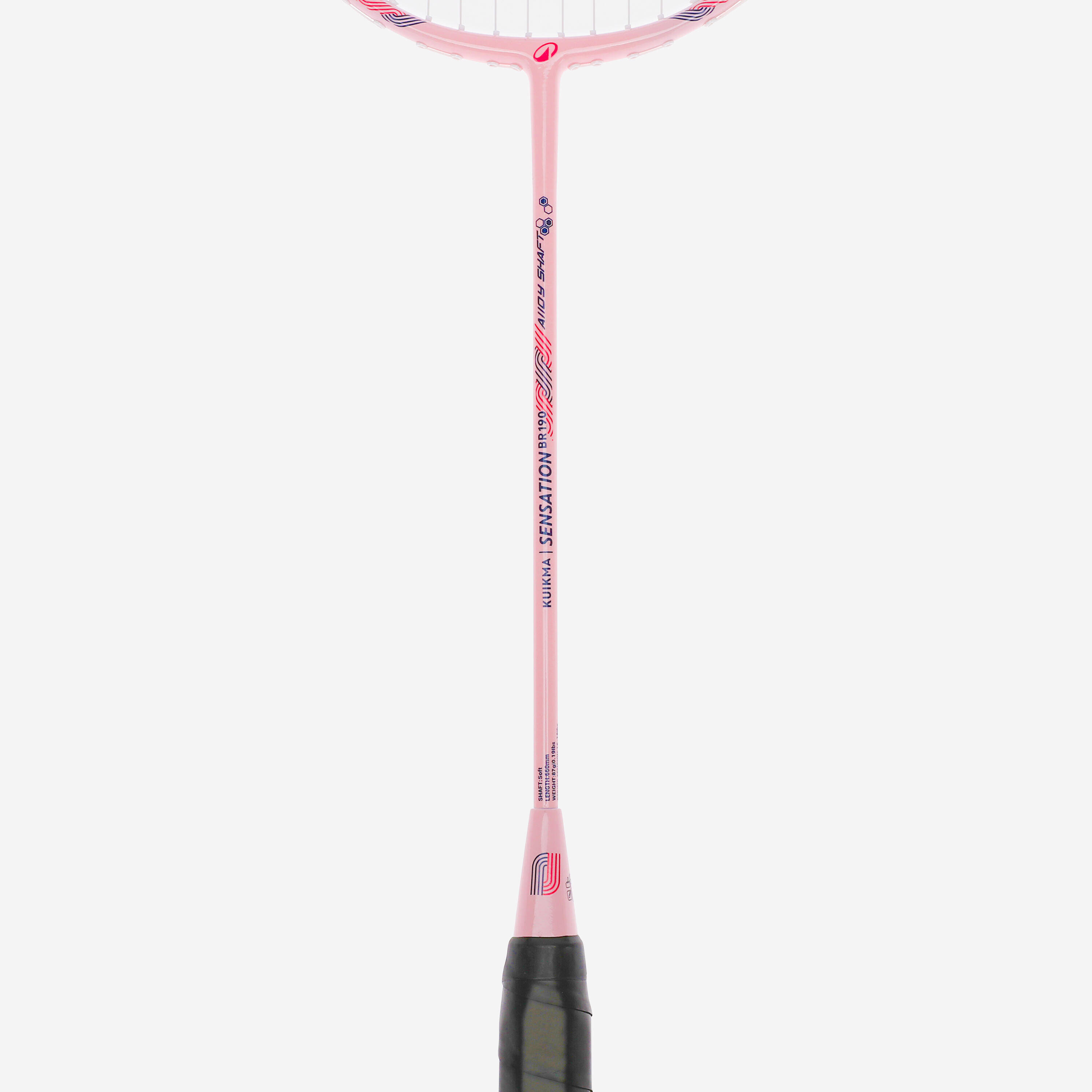 ADULT BADMINTON RACKET BR SENSATION 190 PINK -  4