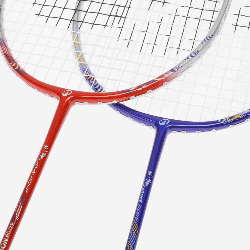 ADULT BADMINTON RACKET BR 190 SET PARTNER BLEU RED