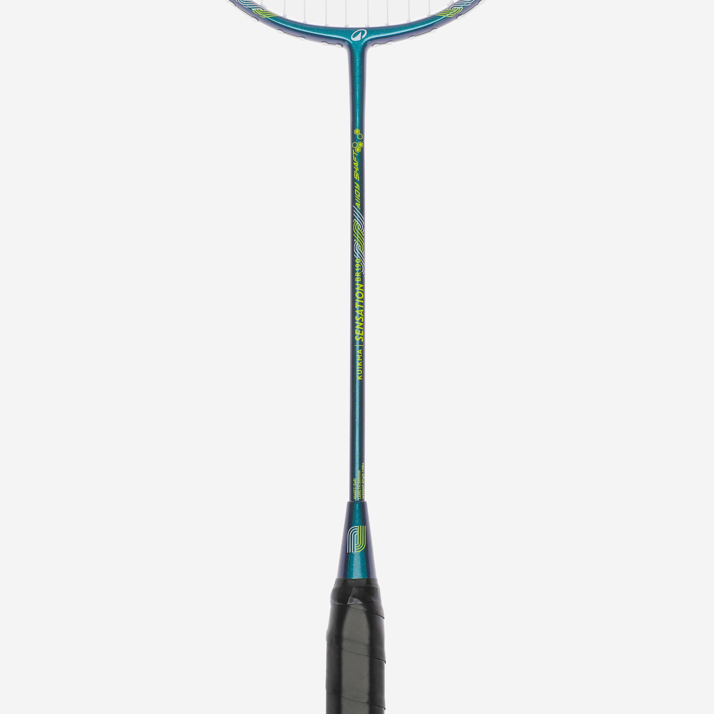 ADULT BADMINTON RACKET BR 190 SET PARTNER GREEN BEIGE -  5