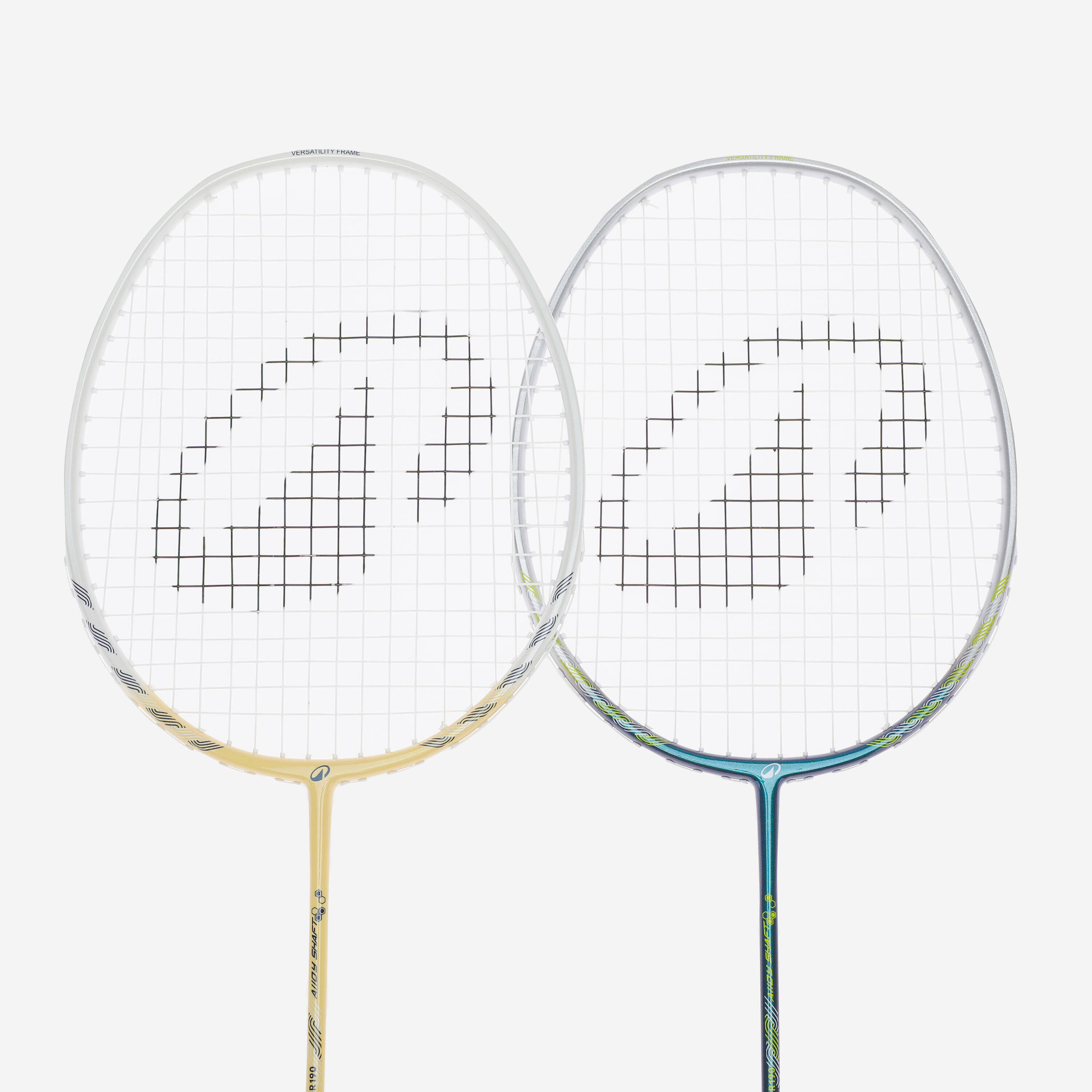 ADULT BADMINTON RACKET BR 190 SET PARTNER GREEN BEIGE -  2