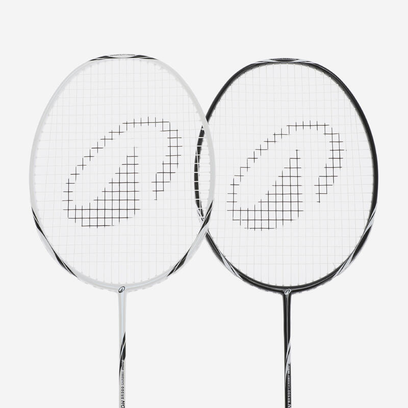 Set de rachete de de badminton Adulți BR Sensation 500 - Negru/Alb