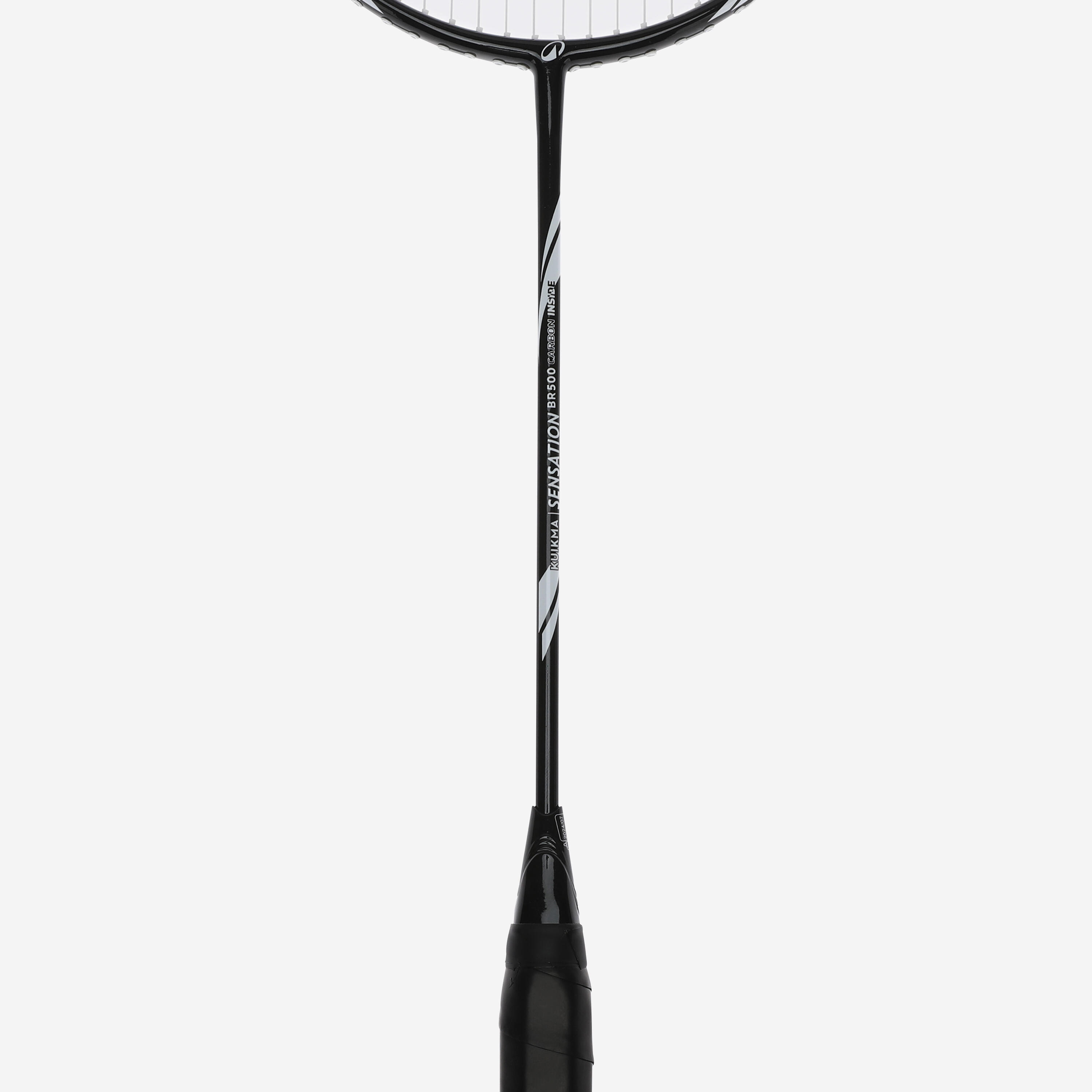 Badminton Racket Set 2 Rackets - Sensation 500 Black White - PERFLY