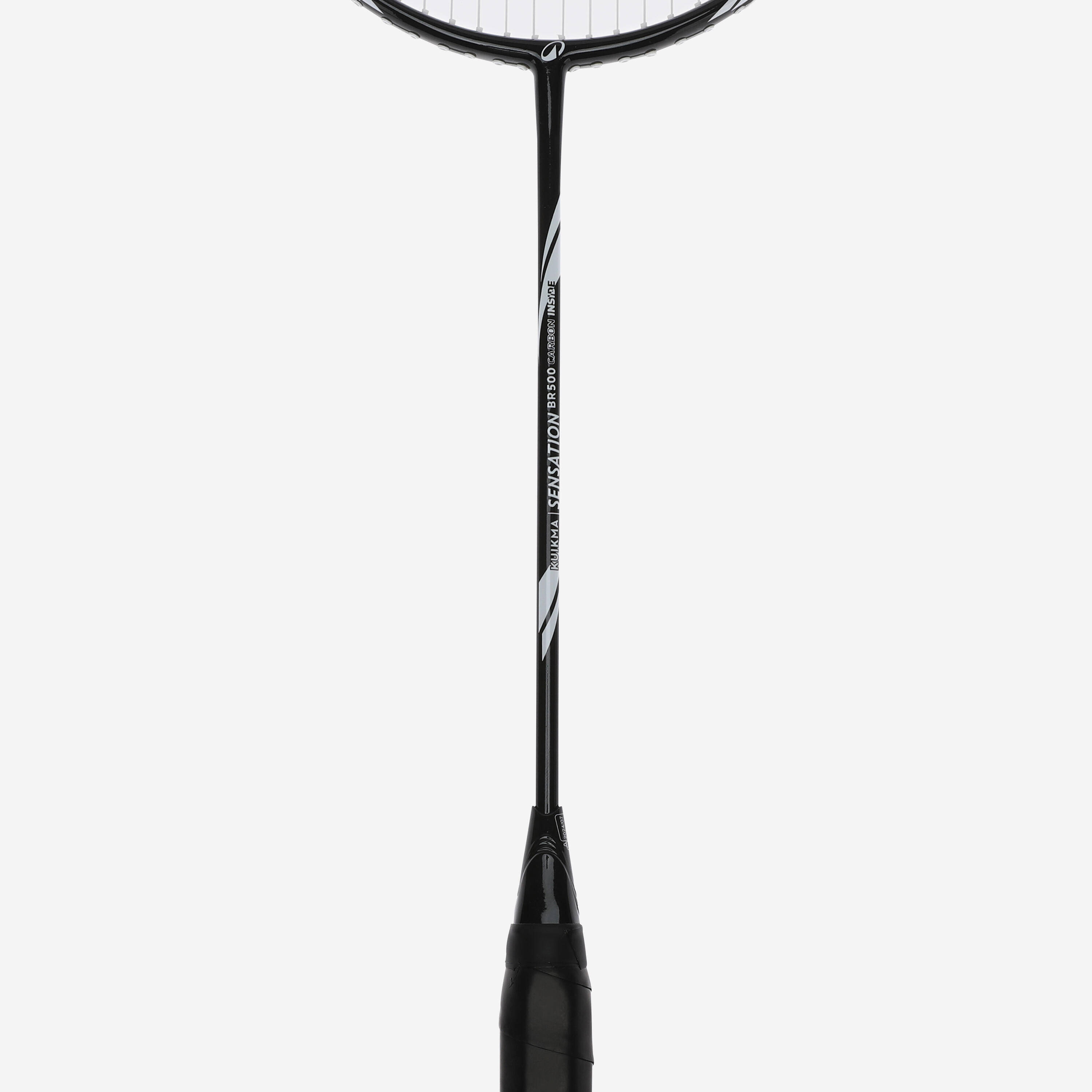 ADULT BADMINTON RACKET BR SENSATION 500 SET BLACK WHITE -  4