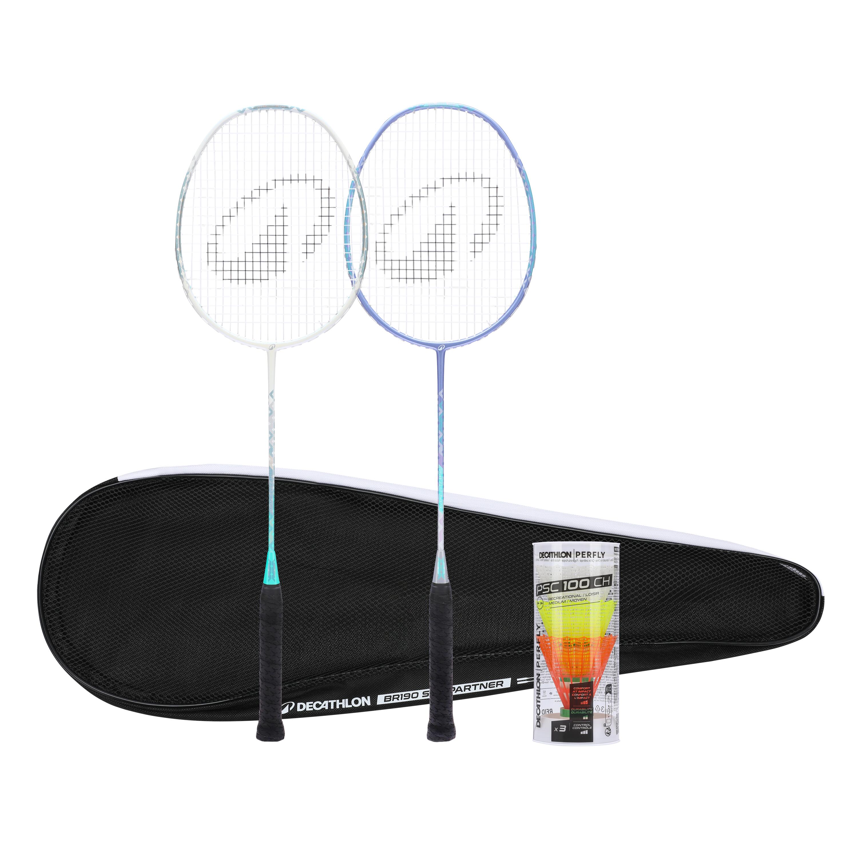 ADULT BADMINTON RACKET BR SET LITE 560 GREEN BLUE