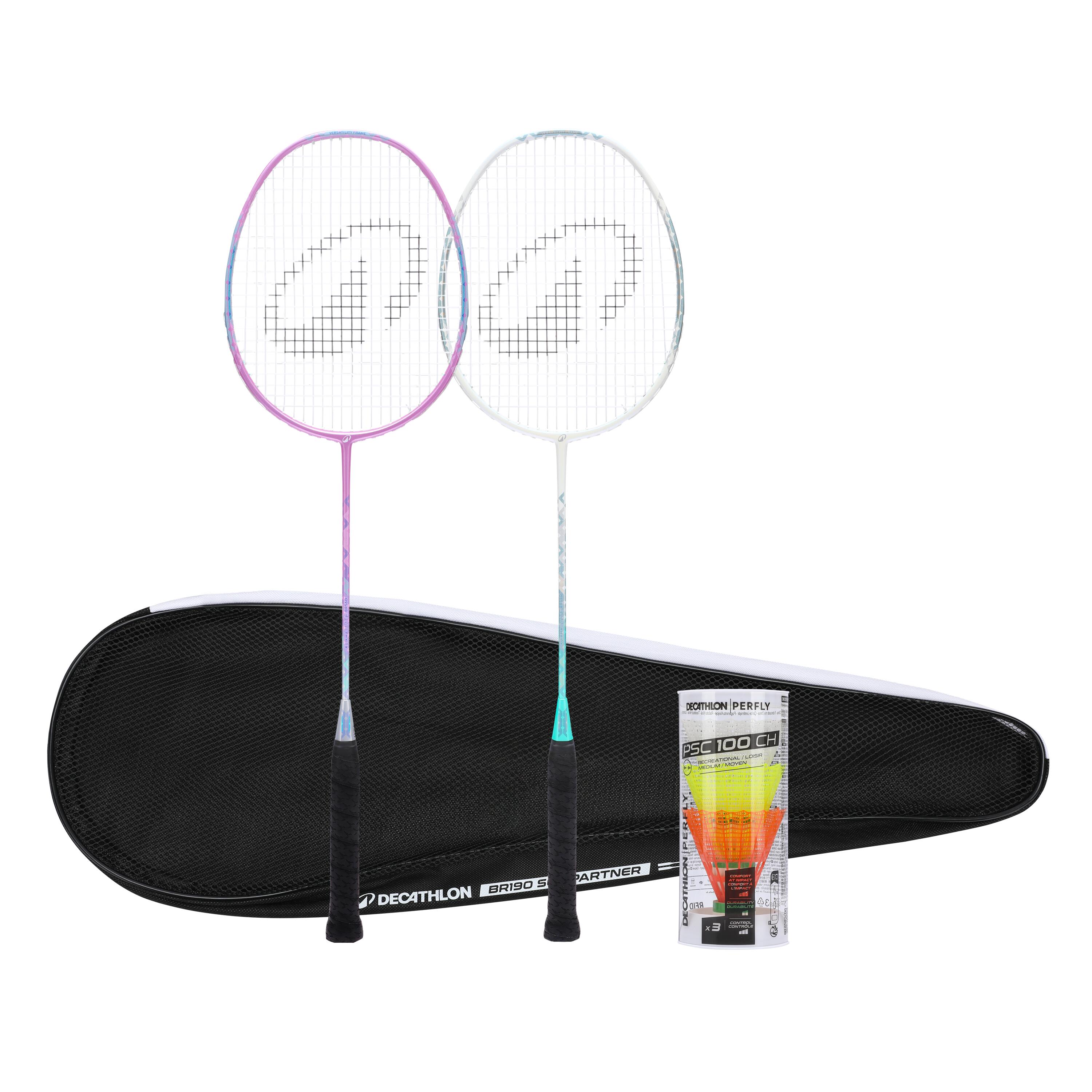 ADULT BADMINTON RACKET BR SET LITE 560 PURPLE GREEN