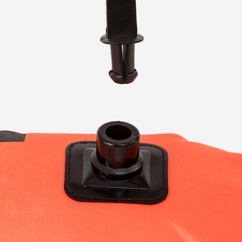 Bouée chasse sous-marine apnée - Beuchat bouée longue double enveloppe Orange