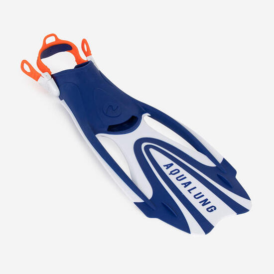 Aletas Snorkel Zinger 2.0. Adulto Azul Cortas Talón Abierto Ajustable