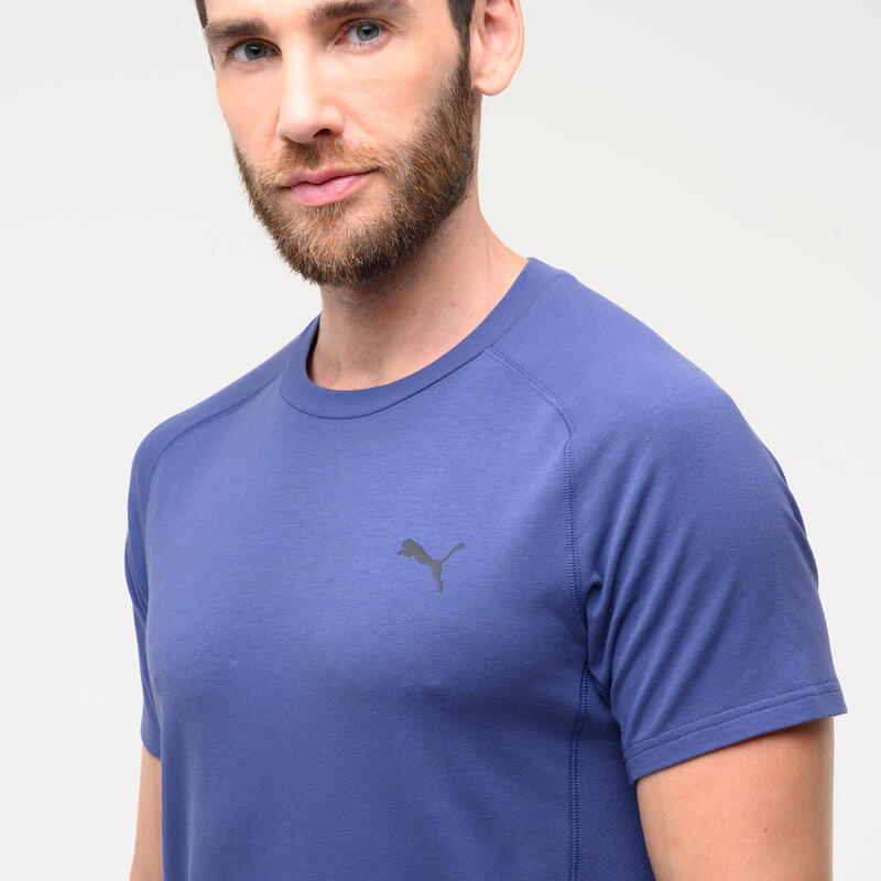 T-shirt active à manches courtes homme, bleu