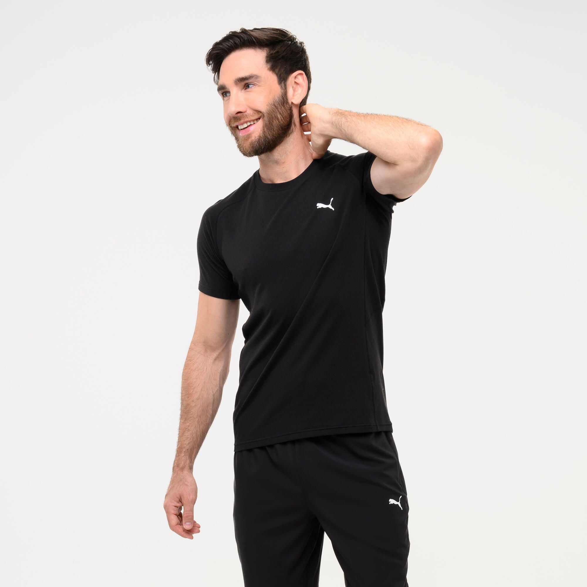 Heren-T-shirt active zwart 3/6