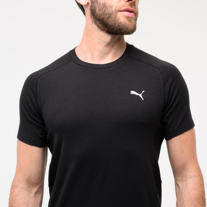 T-shirt active à manches courtes homme, noir