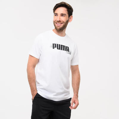 Heren-t-shirt katoen wit