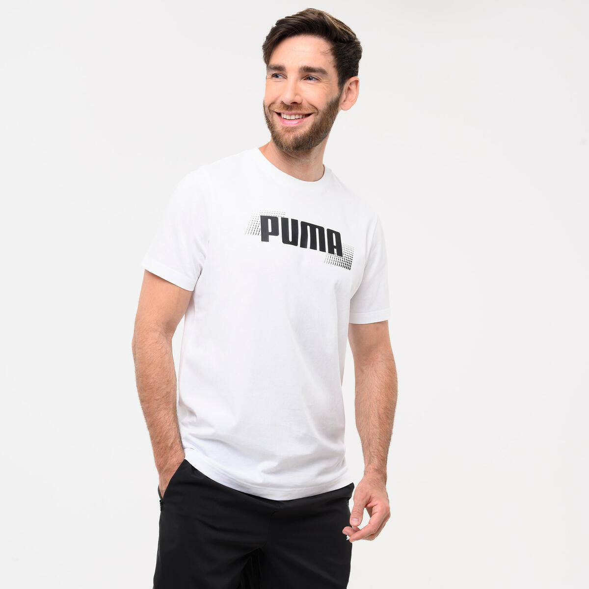T-shirt en coton à manches courtes homme, blanc