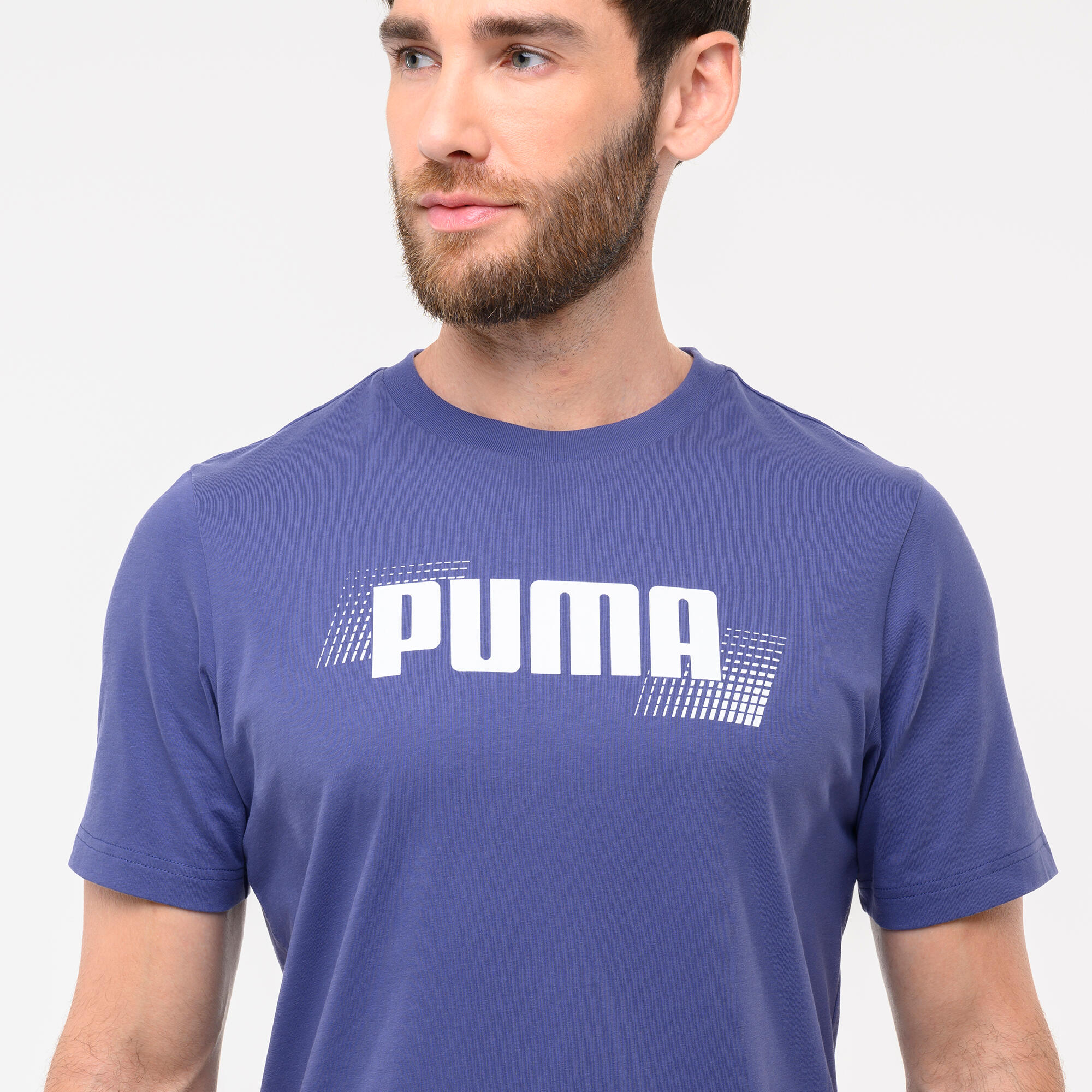Heren-T-shirt katoen blauw 2/4