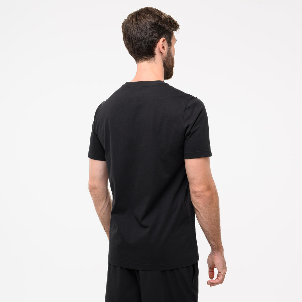 Ανδρικό κοντομάνικο βαμβακερό T-Shirt - Μπεζ