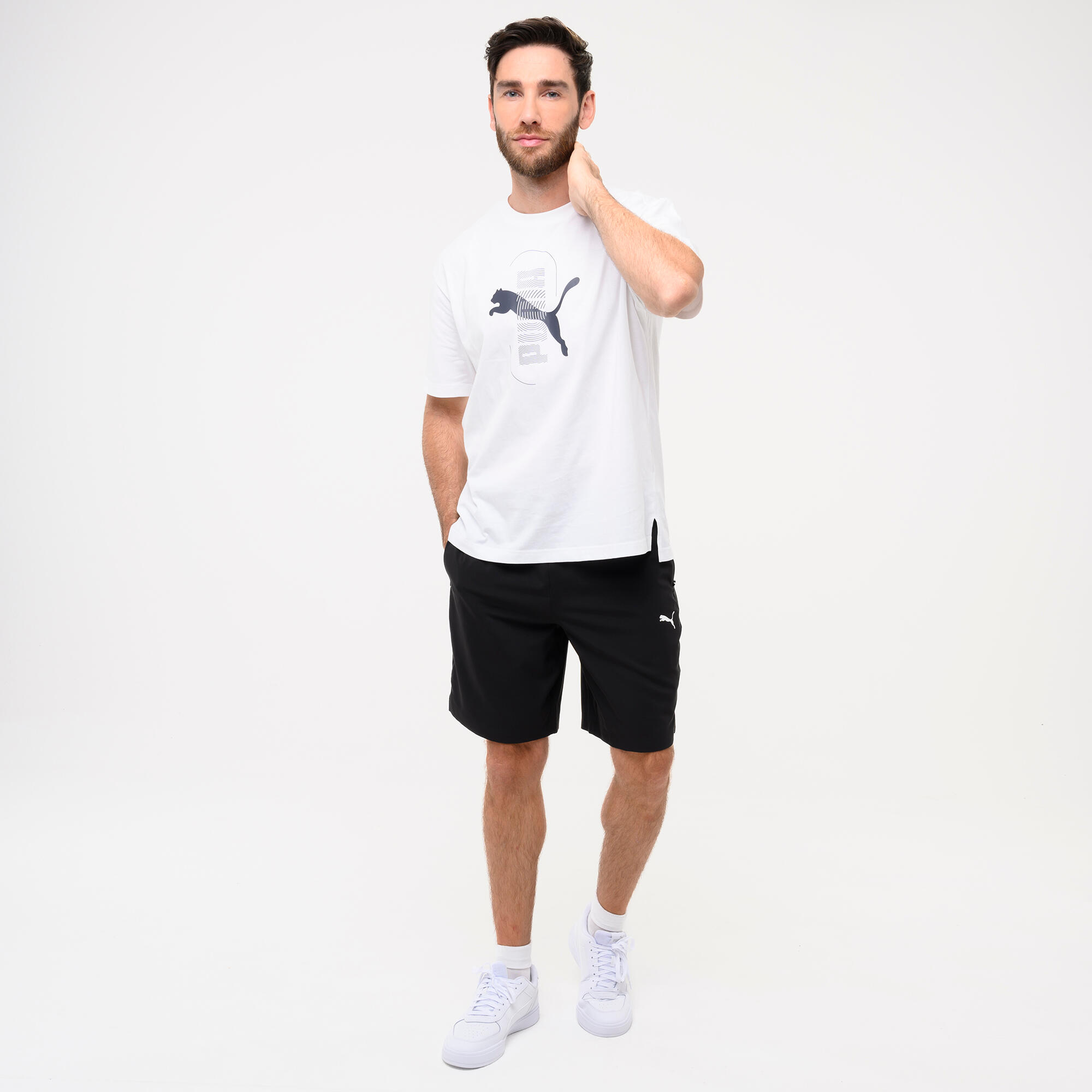 T-shirt en coton à manches courtes homme, blanc 6/6