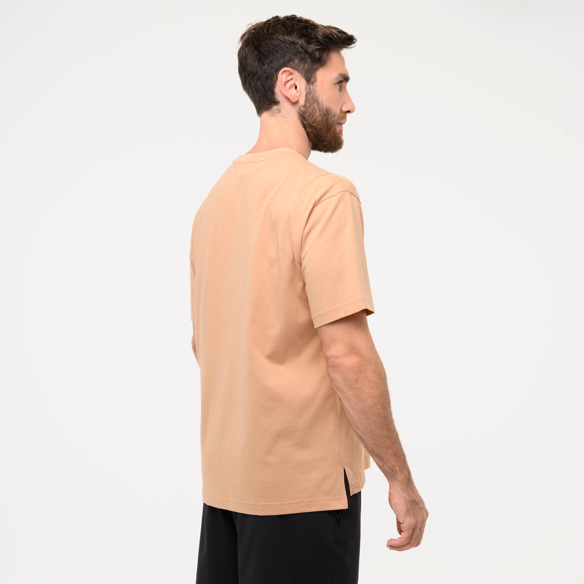 T-shirt en coton à manches courtes homme, marron 2/5