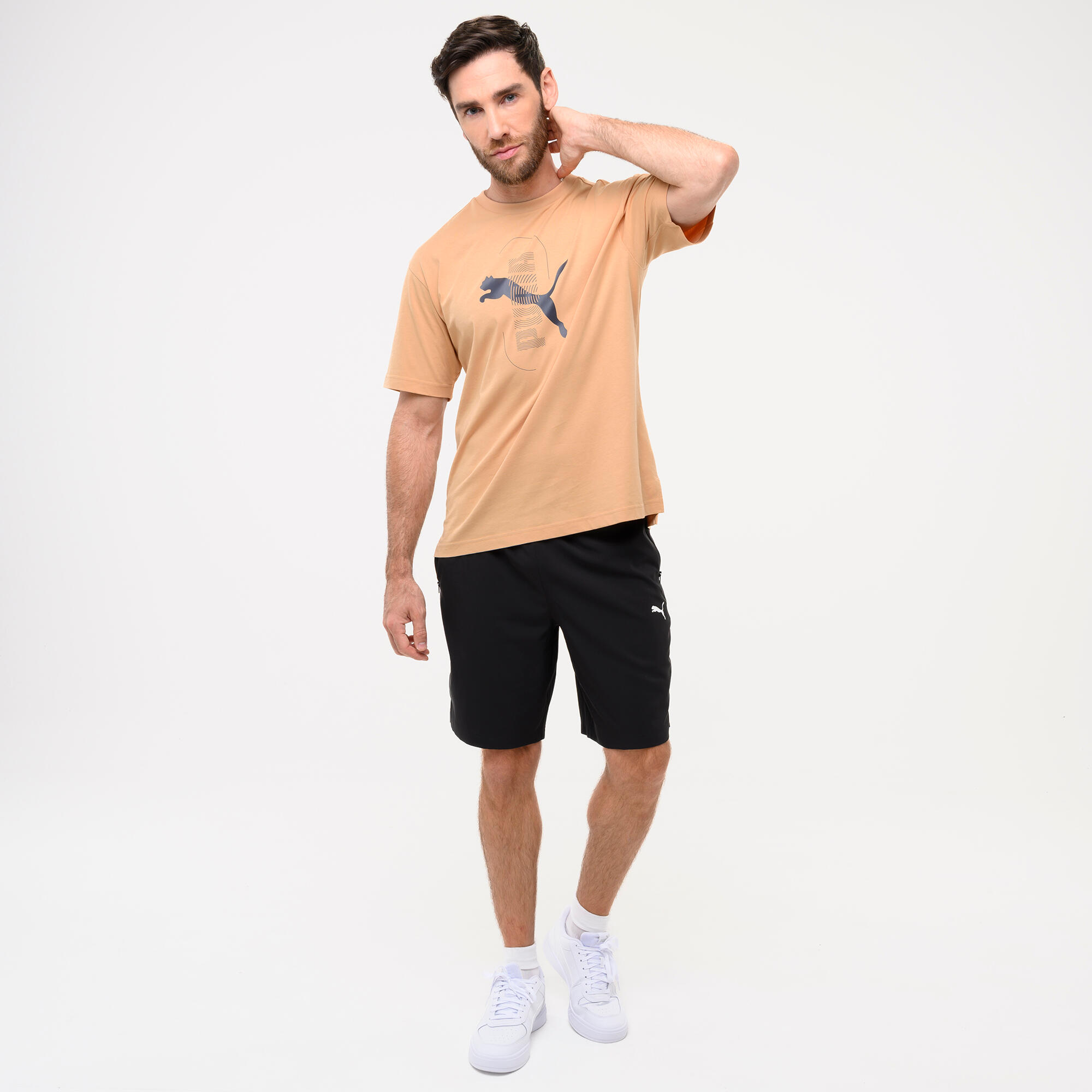T-shirt en coton à manches courtes homme, marron 5/5