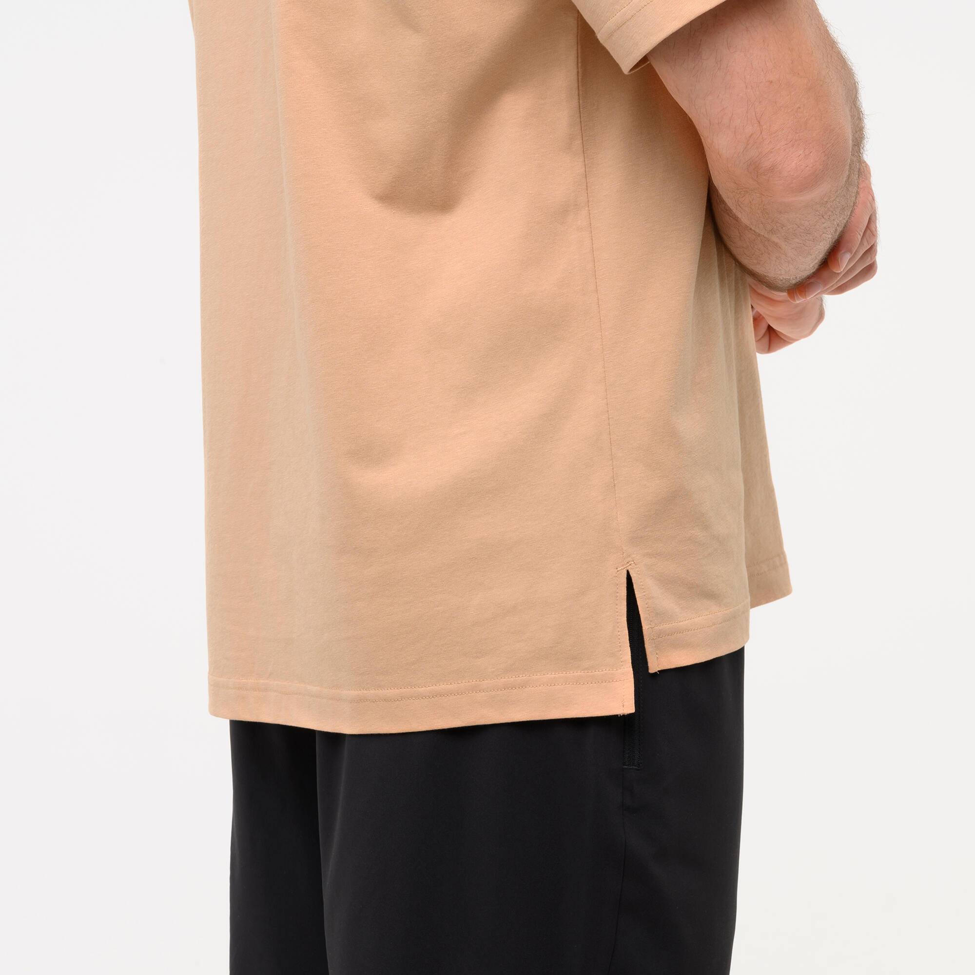 T-shirt en coton à manches courtes homme, marron 4/5