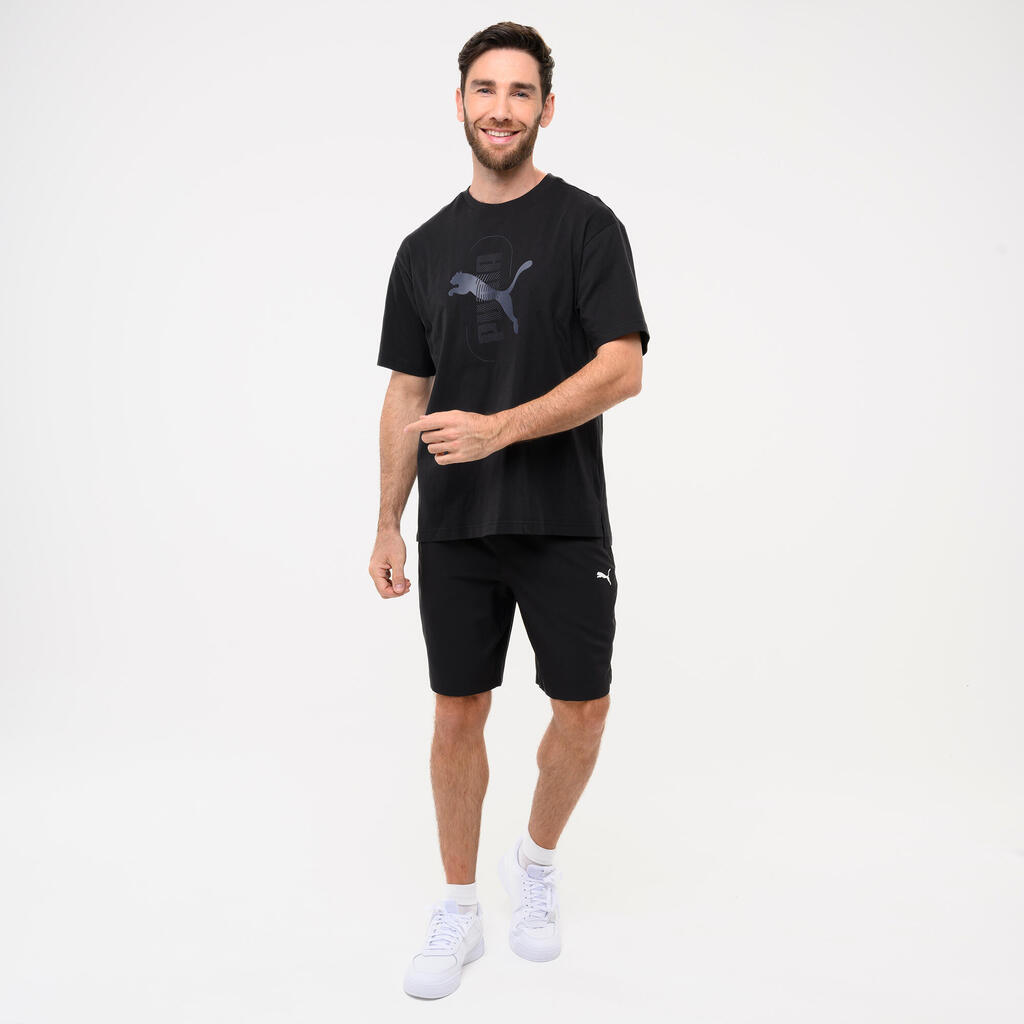 Men's Short-Sleeved Cotton T-Shirt - Brown