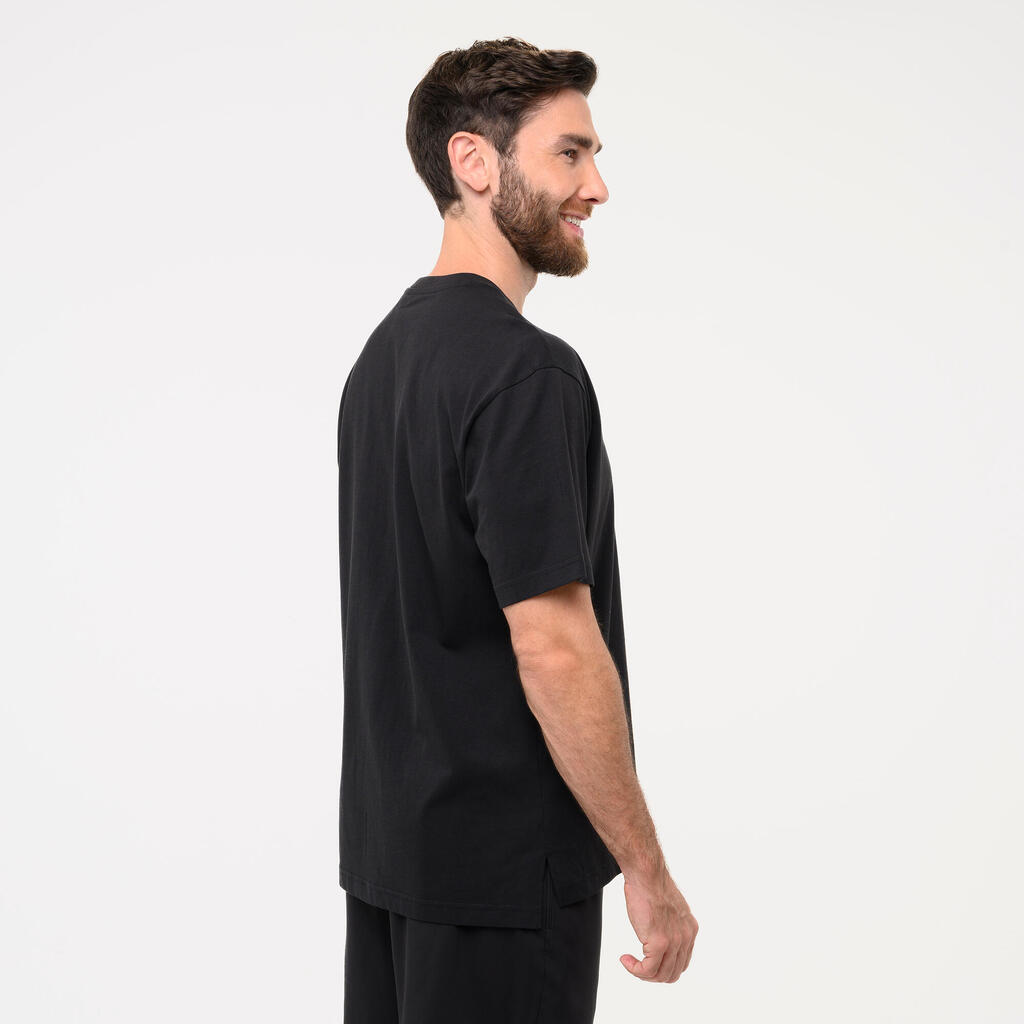 Men's Short-Sleeved Cotton T-Shirt - Brown